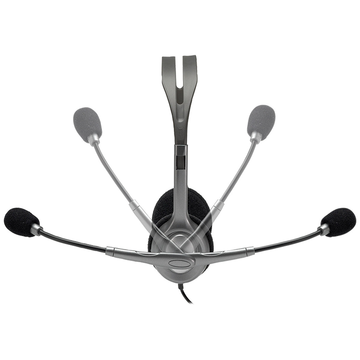 Logitech H110 3.5mm Wired Dual Plug Computer Stereo Headset with Mic - Black