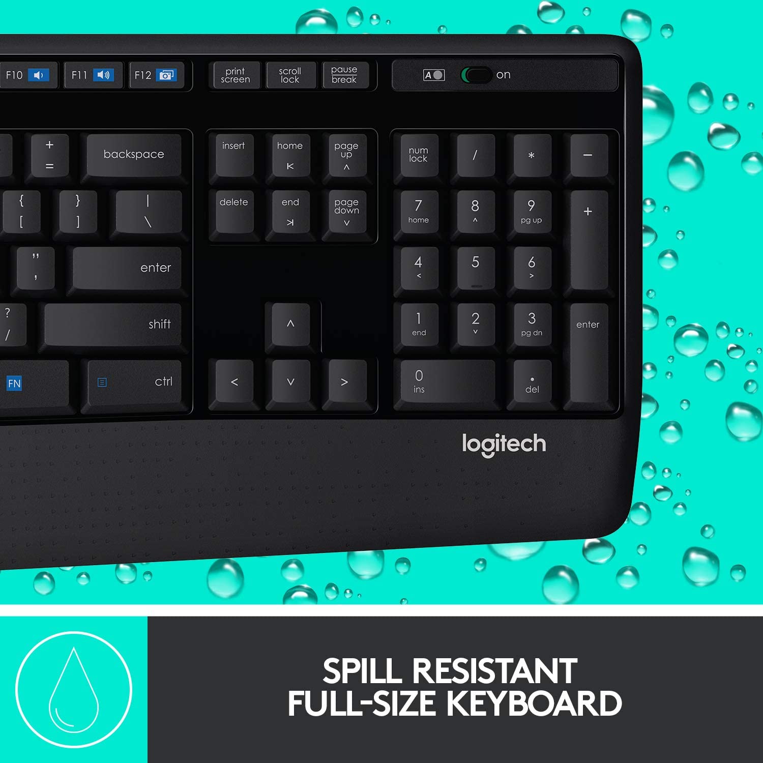 Logitech MK345 2.4 GHz Full-Size Wireless Keyboard and Mouse Combo