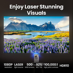 Benq Projector GV50 – Full HD, 1000 Lumens, 30,000 Hrs Light Source, Auto Keystone & Focus, 20W 2.1CH Speakers, Wireless Projection, OTT Support, 3 Years Warranty