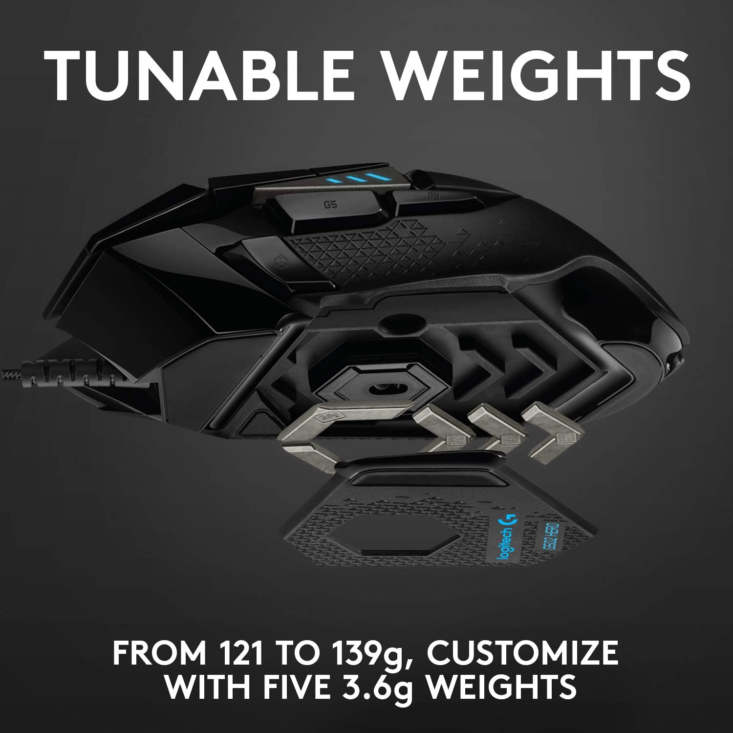Logitech G502 Hero Wired 25K Sensor Gaming Mouse with Adjustable DPI Up to 25600 On-Board Memory and 11 Programmable Buttons