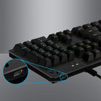 Logitech G512 Mechanical Wired Gaming Keyboard with GX Brown Tactile Switch USB Passthrough and Lightsync RGB