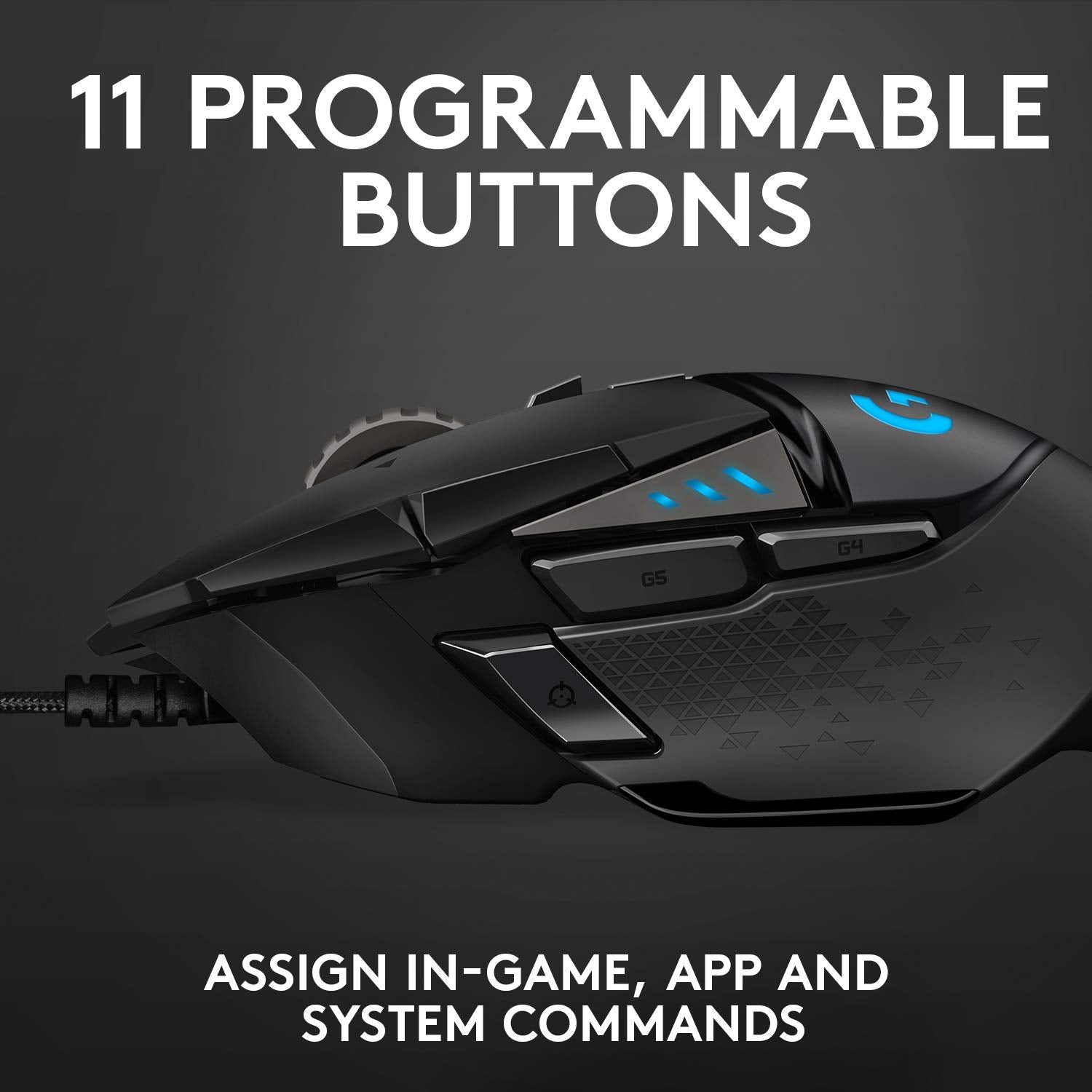 Logitech G502 Hero Wired 25K Sensor Gaming Mouse with Adjustable DPI Up to 25600 On-Board Memory and 11 Programmable Buttons
