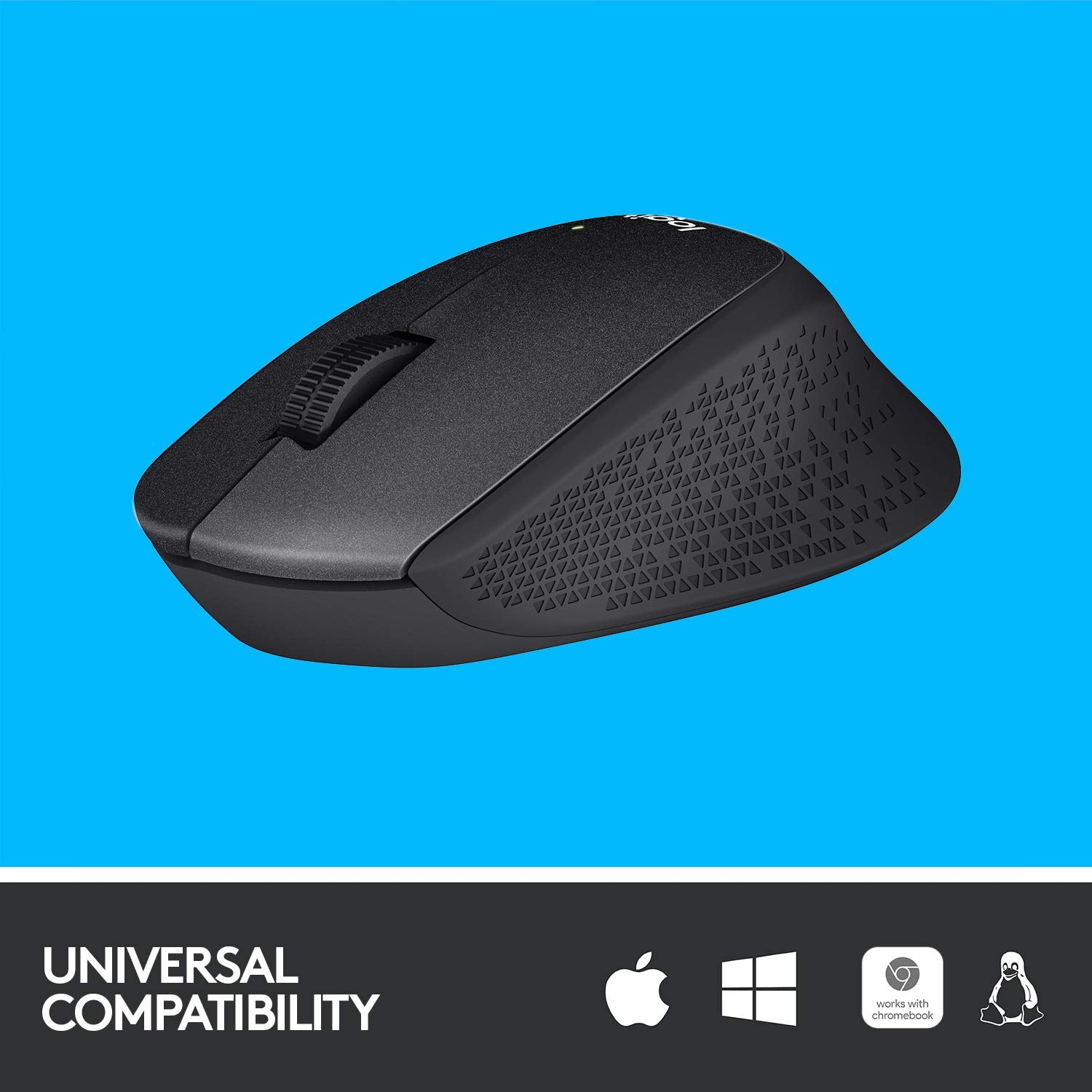 Logitech M331 Silent Plus 1000DPI 2.4GHz Optical Wireless Mouse - Black