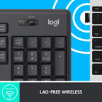 Logitech MK295 2.4 GHz Full-Size Wireless Silent Keyboard and Mouse Combo