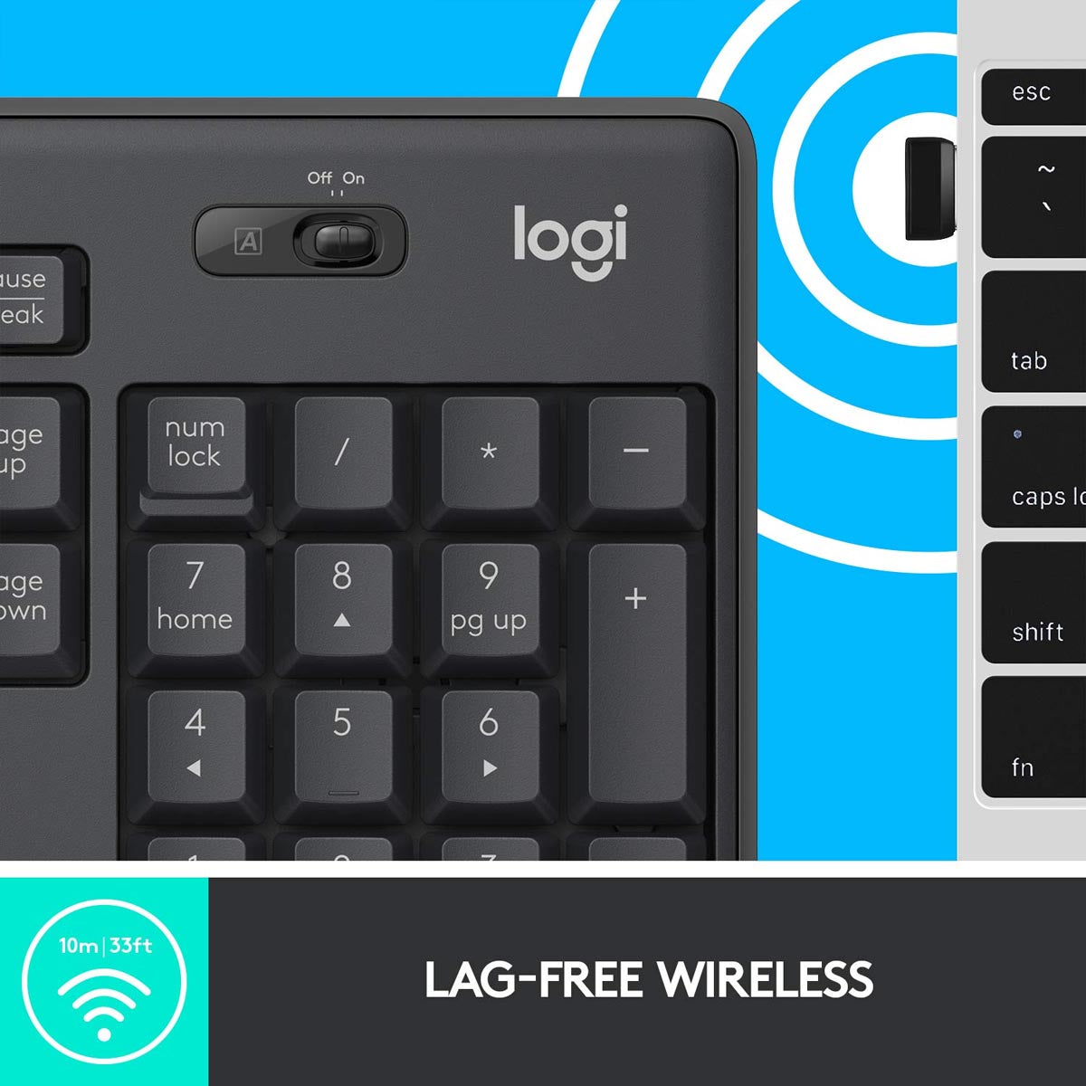Logitech MK295 2.4 GHz Full-Size Wireless Silent Keyboard and Mouse Combo