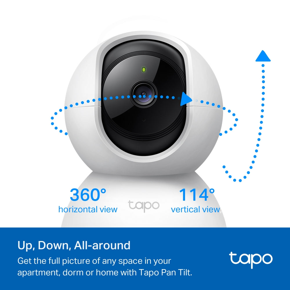 TP-Link Tapo TC71 3MP 2K QHD Pan/Tilt Home Security Wi-Fi Camera - White