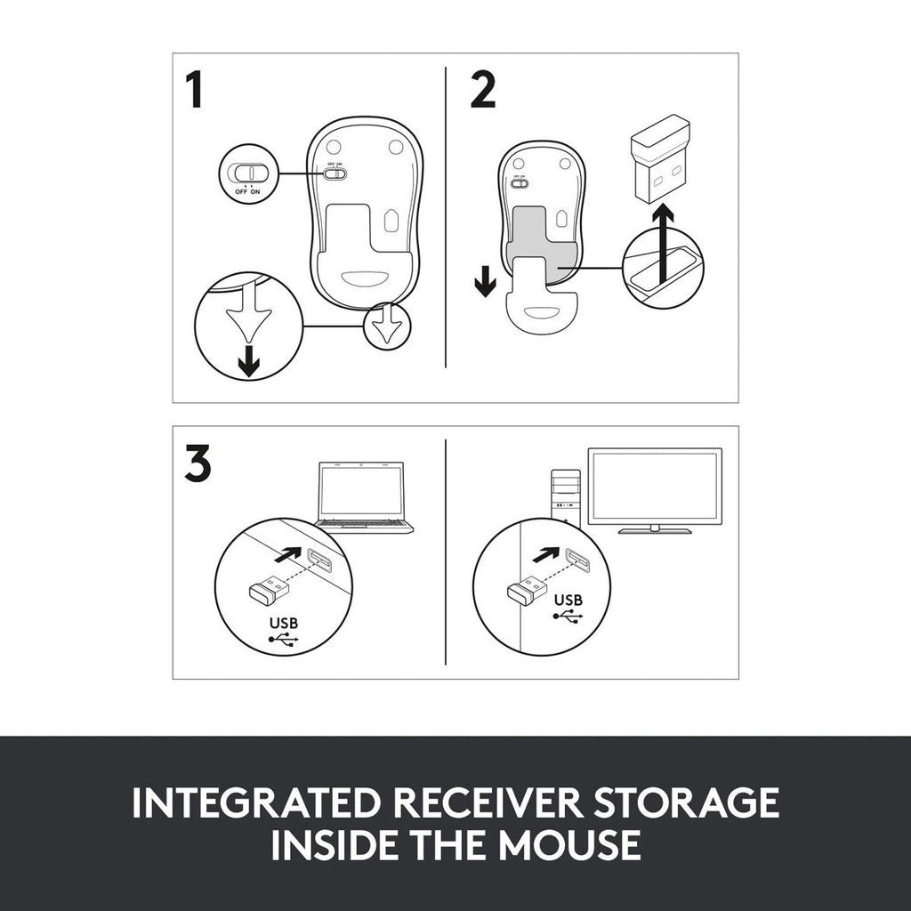 [RePacked] Logitech M185 Wireless Optical Mouse with 2.4 Ghz Technology and 12 Month Battery Life