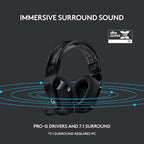 Logitech G733 Lightspeed RGB Wireless Gaming Headphone with PRO-G 40mm Driver and 6mm Boom Microphone