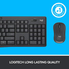 Logitech MK295 2.4 GHz Full-Size Wireless Silent Keyboard and Mouse Combo
