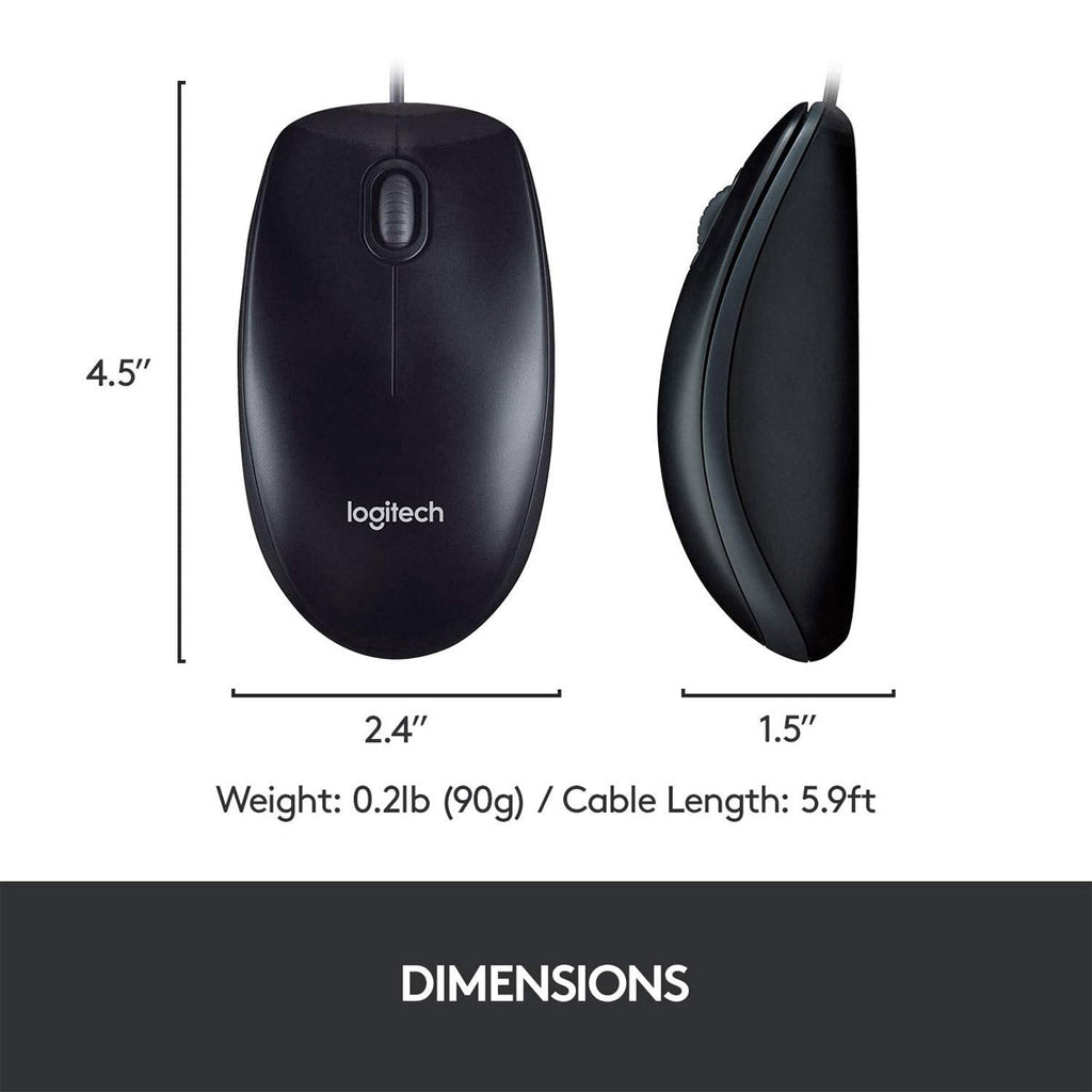 Logitech MK120 Wired Keyboard and Optical Mouse Combo with Spill Resistant Design