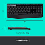 Logitech MK345 2.4 GHz Full-Size Wireless Keyboard and Mouse Combo