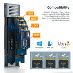MAIWO K1689 USB Tool-Free M.2 SATA & NVMe SSD Enclosure - Blue