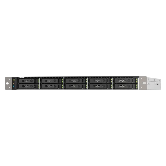 A horizontal rack-mount server power supply unit with multiple black power modules and silver metal mounting brackets on both ends, shown against a plain white background.