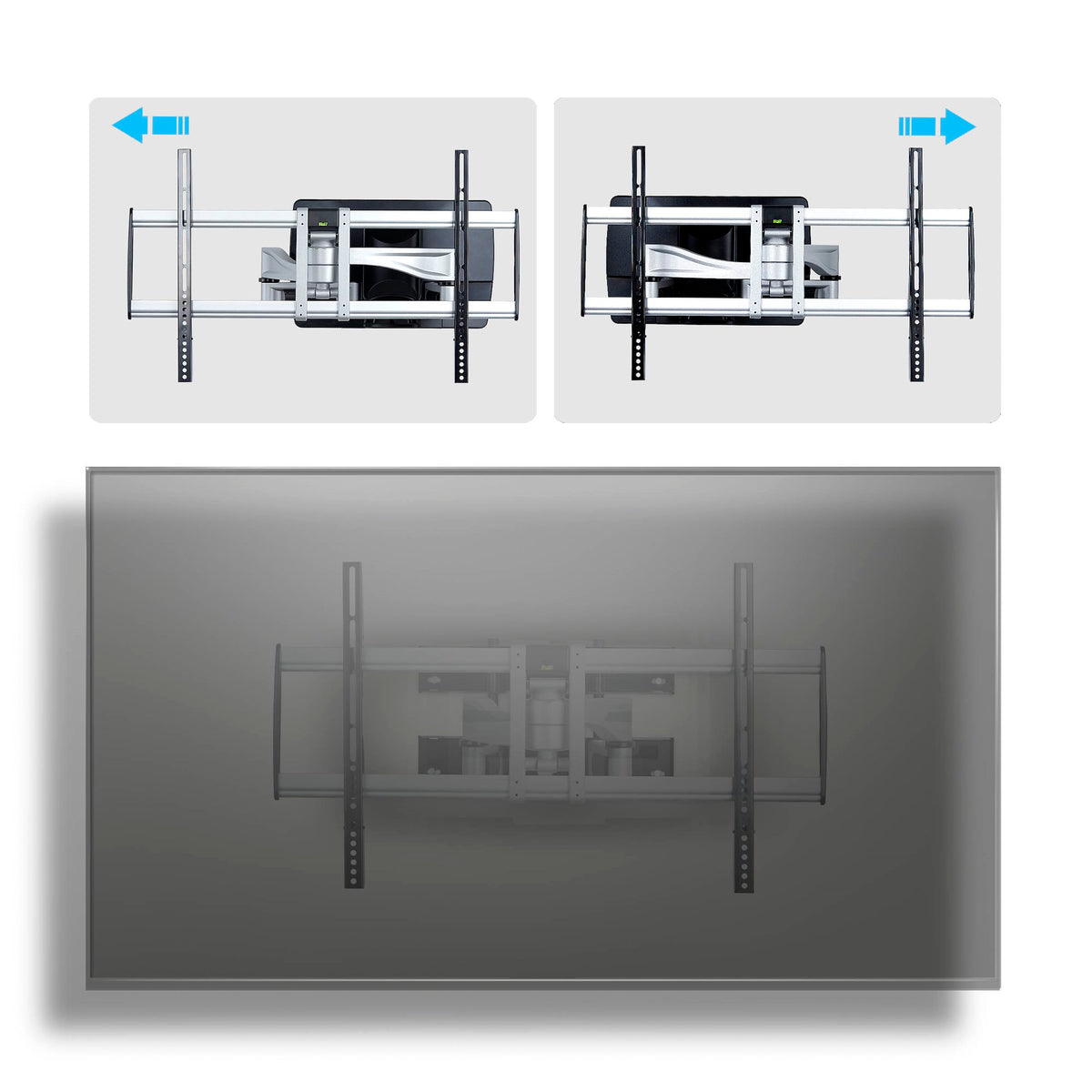 StarTech Full‑Motion Wall Mount – close‑up of swivel joint and tilt mechanism