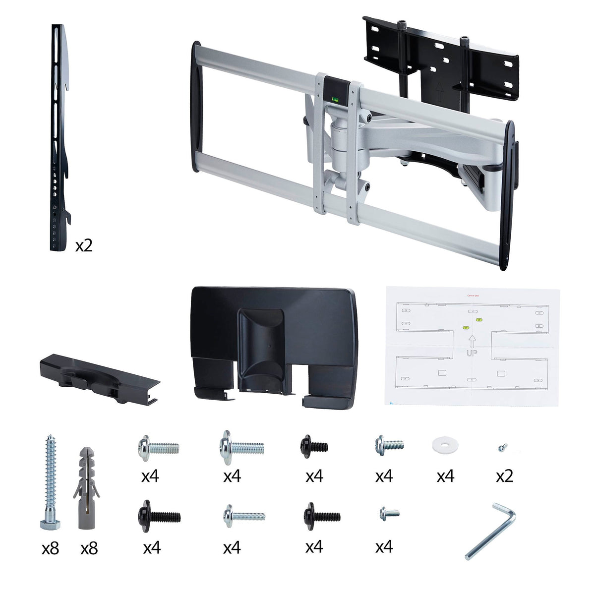 StarTech Full‑Motion Mount – packaged product box showing model 100AP1‑TV‑WALL‑MOUNT