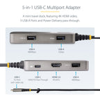 StarTech USB‑C Multiport Adapter – close‑up of the USB‑C Power Delivery input (C‑EG view)