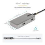 StarTech USB‑C Multiport Adapter – detailed view of the branding and port labels (G‑EG view)