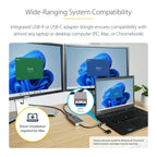 StarTech 107B‑USB‑HDMI close‑up of dual HDMI output plugs