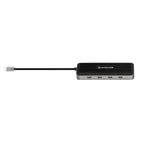 Cadyce CA-CC4H10G hub alongside a tablet, illustrating cross‑device compatibility