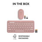 Logitech Pebble 2 Combo Wireless Bluetooth Keyboard & Mouse Set with Logi Bolt Receiver