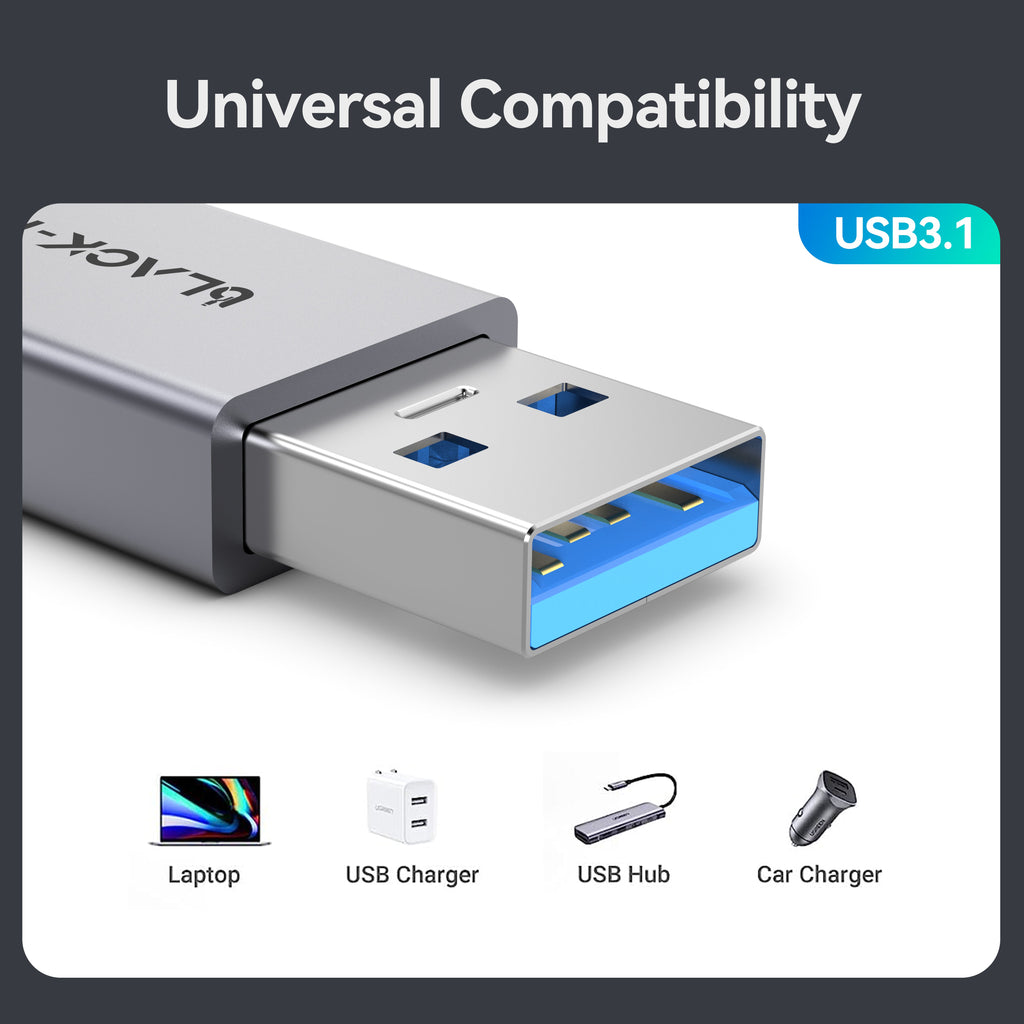Black-i USB 3.1 Male to Type-C Female Converter