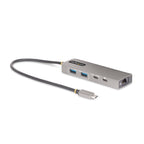 StarTech 10G2A1C25EPD-USB-HUB 3-Port USB-C Hub – 2.5GbE, 100W PD, 10Gbps, 2-Year Warranty front view on background