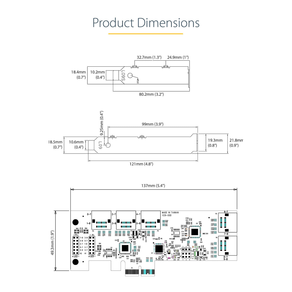 StarTech 10P6G-PCIE-SATA-CARD 10-Port SATA PCIe Expansion Card – 6Gbps front view