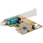 StarTech 11050-PC-SERIAL-CARD RS232 PCIe Serial Card – 921.6Kbps, 2-Year Warranty shown from a front angle