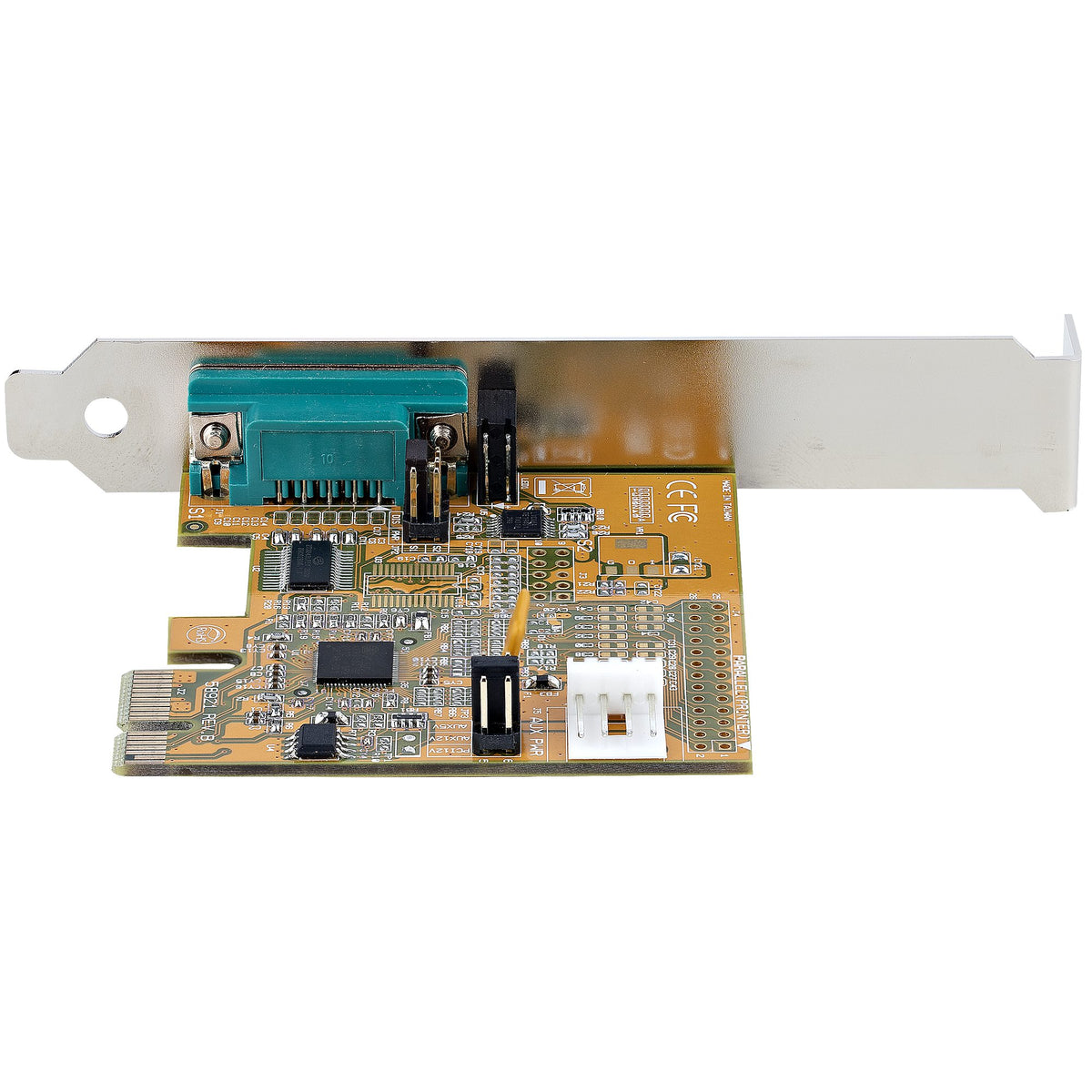 StarTech 11050-PC-SERIAL-CARD RS232 PCIe Serial Card shown from a side angle