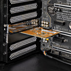 StarTech 11050-PC-SERIAL-CARD RS232 PCIe Serial Card shown from a side angle highlighting the DB9 connector