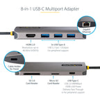 StarTech accessory USB‑C multiport connector shown from angled side view