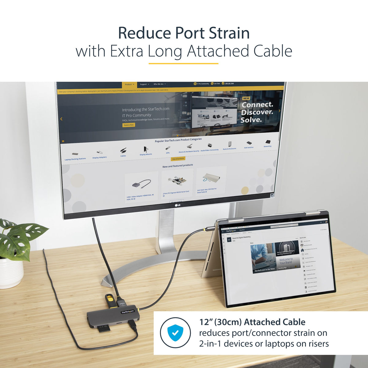 StarTech Accessory USB‑C multiport displayed at an angled perspective