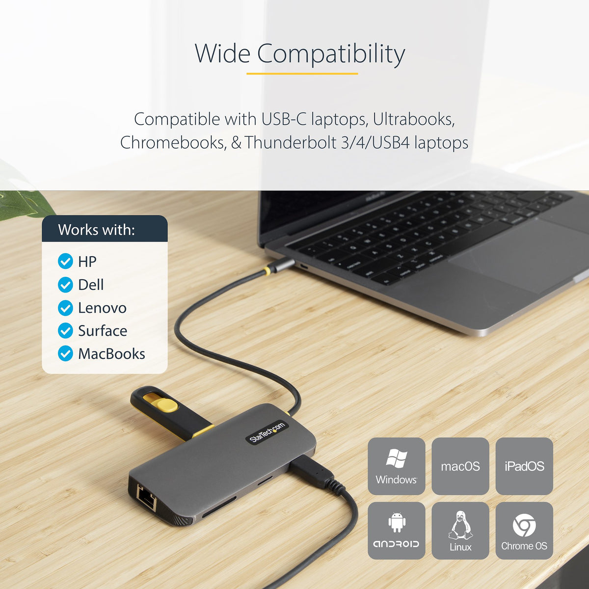 StarTech accessory USB-C multiport shown from a front angle