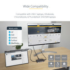 StarTech 120B-USBC-MULTIPORT USB-C Dock – Dual 4K 60Hz HDMI, Gigabit Ethernet, 100W PD, 3-Year Warranty front view