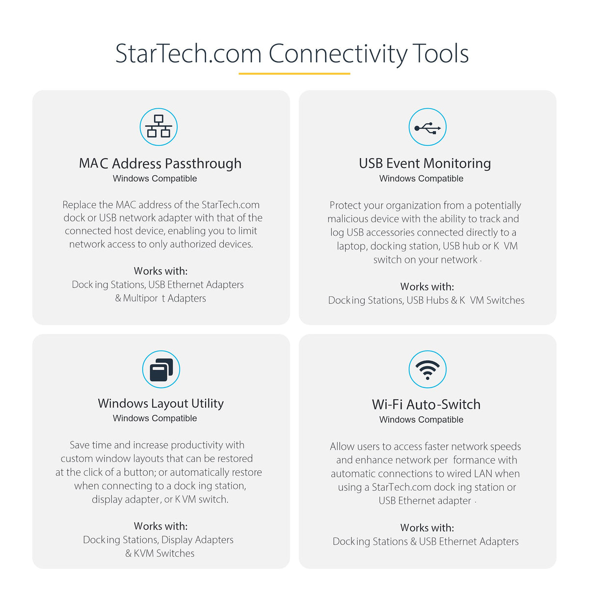 StarTech 120B-USBC-MULTIPORT USB-C Dock – Dual 4K 60Hz HDMI, Gigabit Ethernet, 100W PD, 3-Year Warranty shown from a side