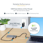 StarTech 127B-USBC-MULTIPORT 6-in-1 USB-C Dock shown from front with ports visible