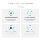 StarTech 127B-USBC-MULTIPORT 6-in-1 USB-C Dock – 4K 60Hz, Gigabit Ethernet, 100W PD, 3-Year Warranty side view