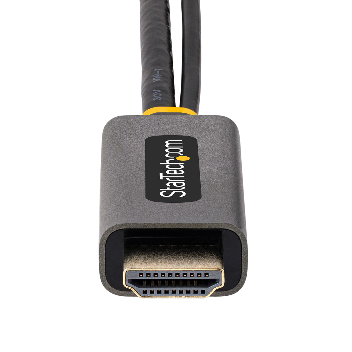 StarTech 128-HDMI-DISPLAYPORT HDMI to DisplayPort Adapter – 4K 60Hz, HDR, 3-Year Warranty shown from side angle