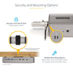 StarTech Dual USB-C KVM Docking Station angle G perspective