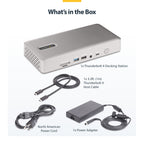 StarTech 132N-TB4USB4DOCK packaged unit with accessories laid out