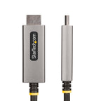 StarTech 133DISPLAYPORTHDMI21 2m DisplayPort to HDMI 2.1 Cable shown coiled on a light surface