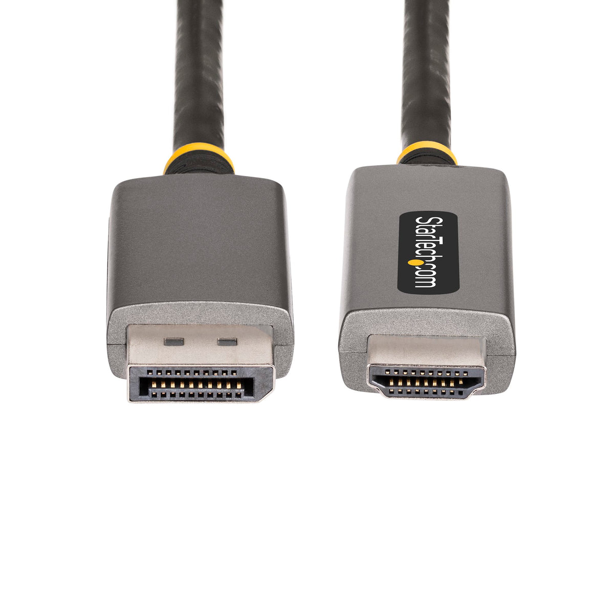 StarTech 133DISPLAYPORTHDMI21 2m DisplayPort to HDMI 2.1 Cable on a plain background