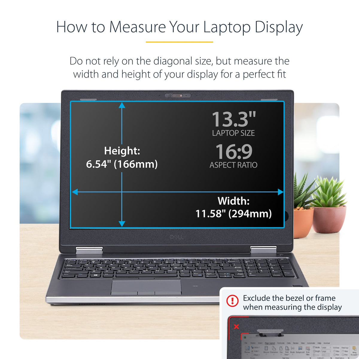 StarTech 133LT-PRIVACY-SCREEN 13.3-Inch Flip-Up Touch Privacy Screen showing the folded flip‑up filter