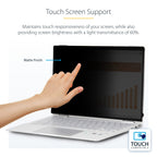 StarTech 135CT-PRIVACY-SCREEN 13.5-Inch Touch Privacy Screen Filter showing the flip‑over screen filter laid flat
