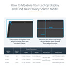StarTech 135CT-PRIVACY-SCREEN 13.5-Inch Touch Privacy Screen Filter displayed flat on a desk