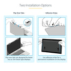 StarTech 135CT-PRIVACY-SCREEN 13.5-Inch Touch Privacy Screen Filter, flip-over view showing the filter attached to a laptop