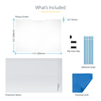 StarTech 135CT-PRIVACY-SCREEN 13.5-Inch Touch Privacy Screen Filter, 3:2, Flip-Over, 2-Year Warranty showing view of filter