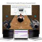 StarTech 13MAM-PRIVACY-SCREEN displayed from a side angle showing the matte side