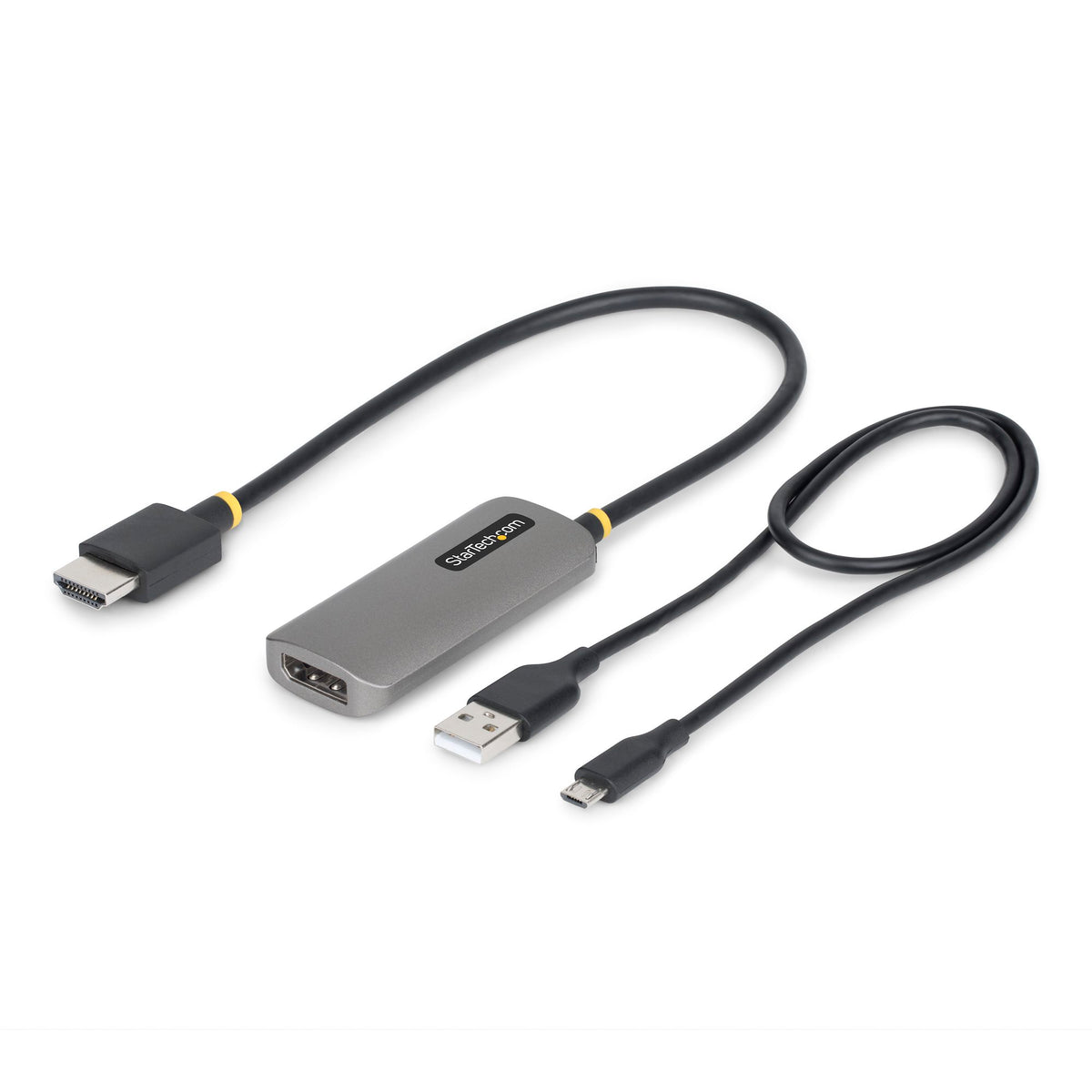 StarTech 148B-HDMI-DP-8K HDMI to DisplayPort 8K 60Hz Active Adapter Cable – 3-Year Warranty shown flat