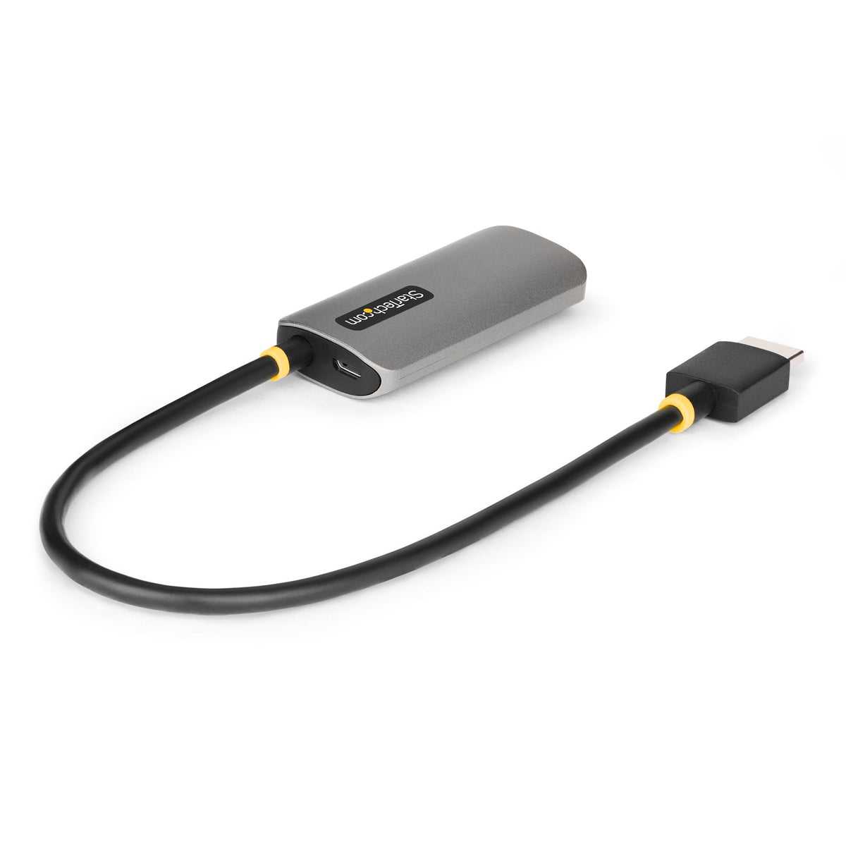 StarTech 148B-HDMI-DP-8K HDMI to DisplayPort 8K 60Hz Active Adapter Cable shown from a side angle
